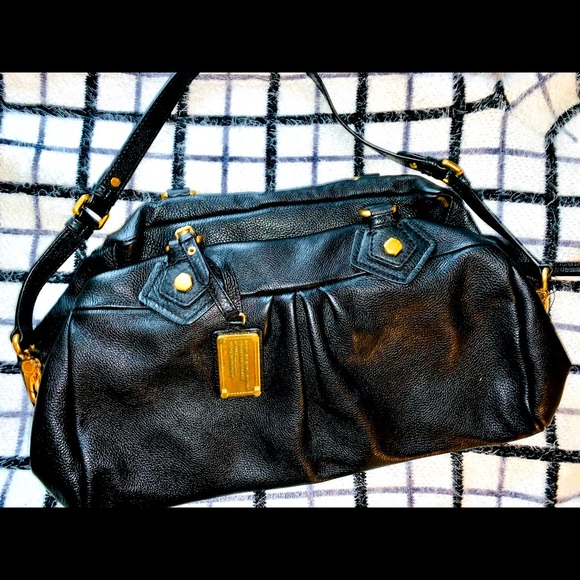 MARC JACOBS BLACK ITALIAN LEATHER SATCHEL BAG - Picture 10 of 14